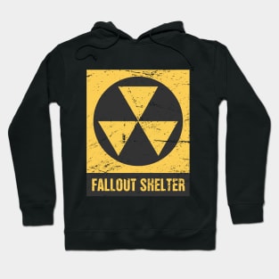 Vintage Nuclear Fallout Shelter Sign Hoodie